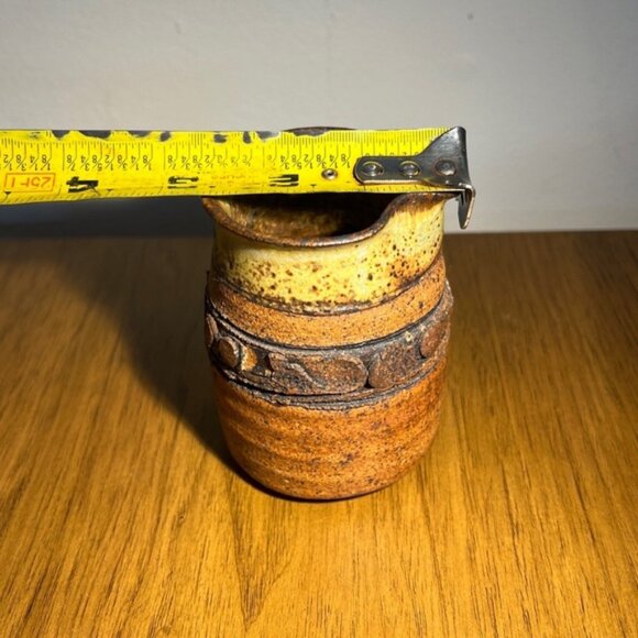 Ed Drahanchuk 1960s art pottery creamer as is Vintage Retro Brutalist - Picture 3 of 12